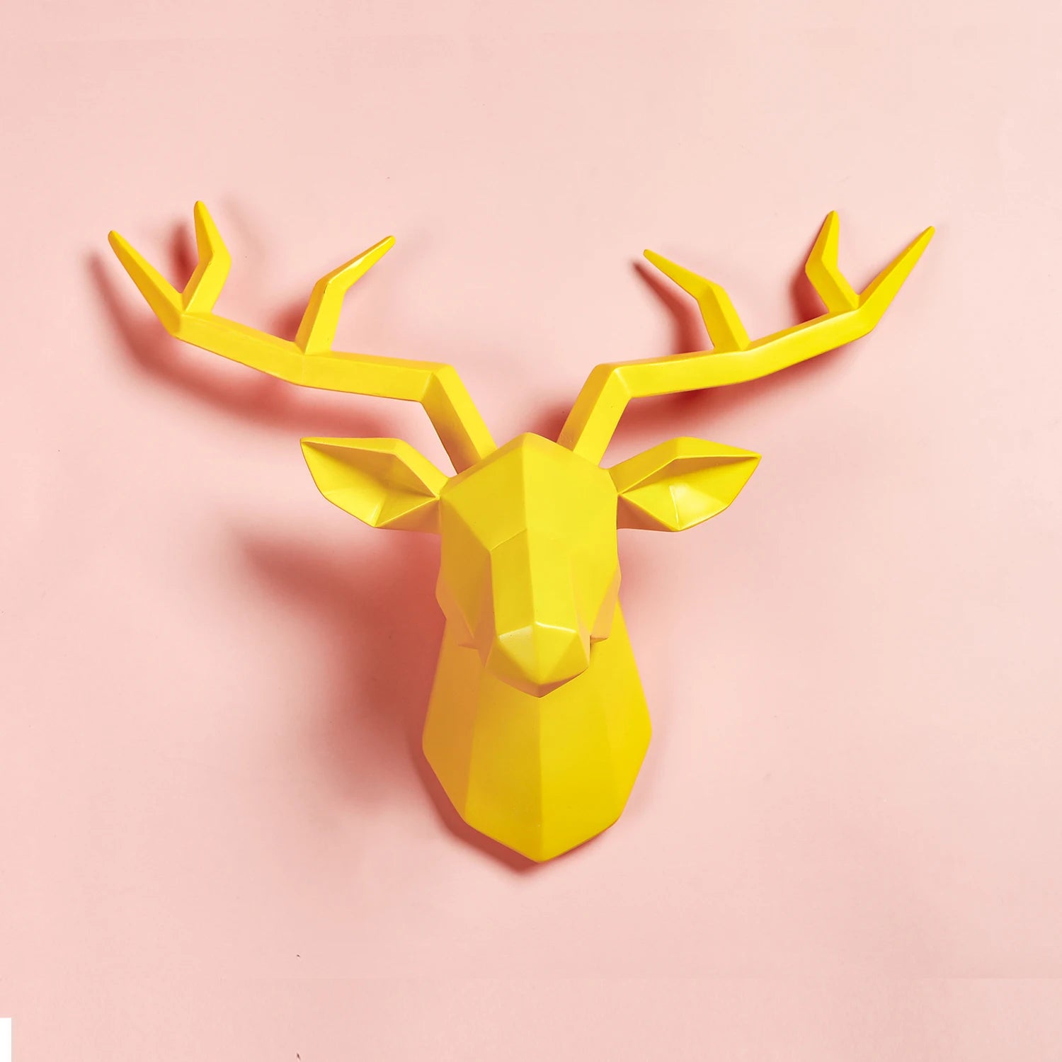 Deer Head Wall Sculpture – Resin Elk Statue with Antlers | Animal Wall Mount Art for Home & Office Decor