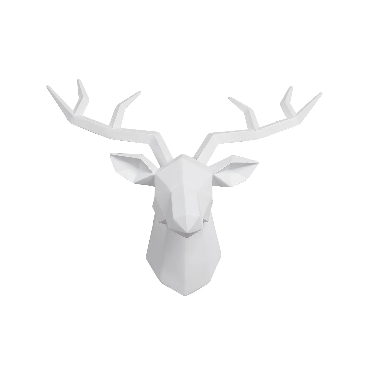 Deer Head Wall Sculpture – Resin Elk Statue with Antlers | Animal Wall Mount Art for Home & Office Decor