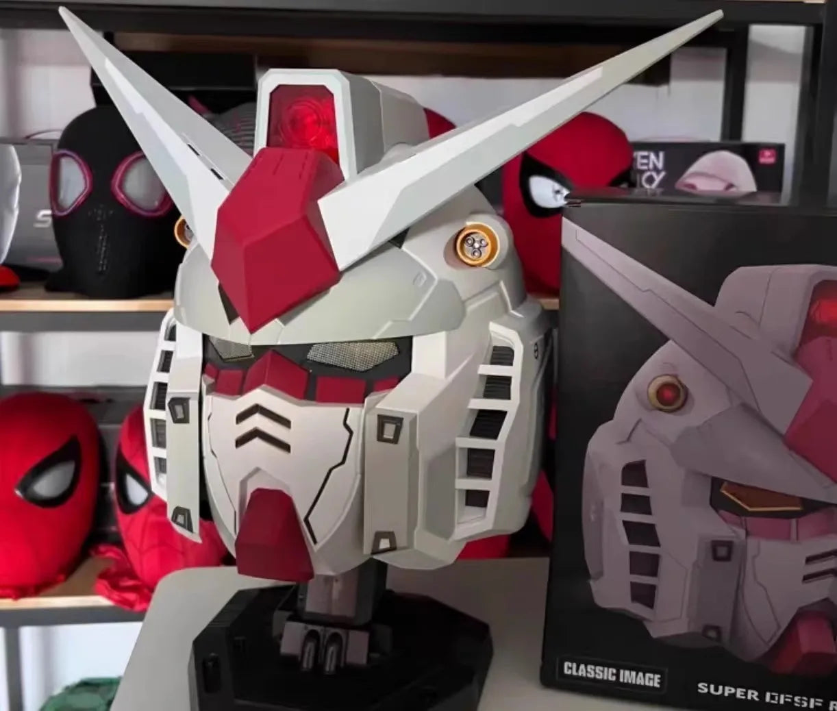 Bandai RX-78-2 Gundam Wearable Helmet – Glowing Full Headgear Mask for Adults | Handmade Collectible Model with Light-Up Feature