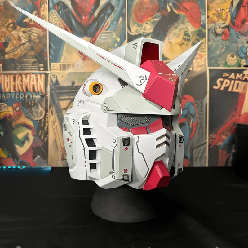 Bandai RX-78-2 Gundam Wearable Helmet – Glowing Full Headgear Mask for Adults | Handmade Collectible Model with Light-Up Feature