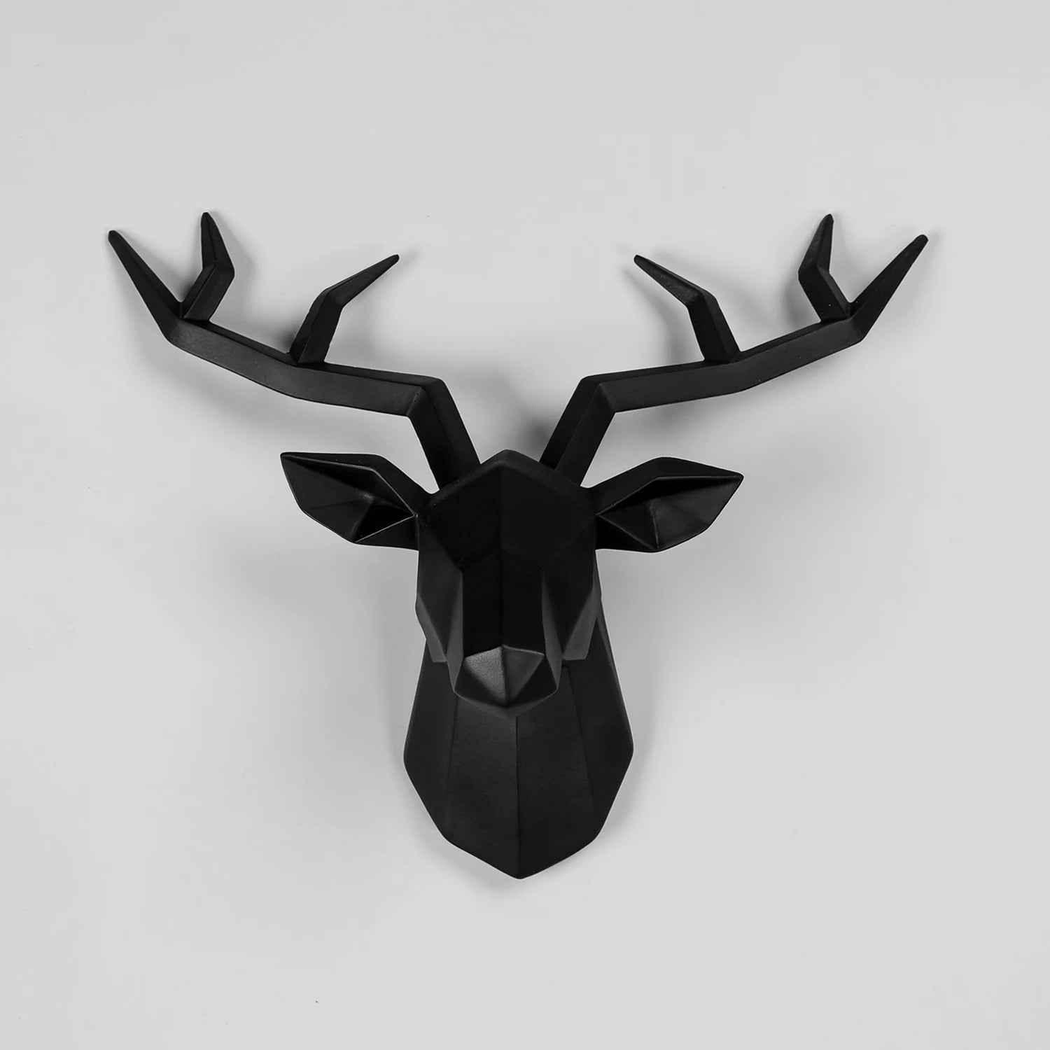 Deer Head Wall Sculpture – Resin Elk Statue with Antlers | Animal Wall Mount Art for Home & Office Decor