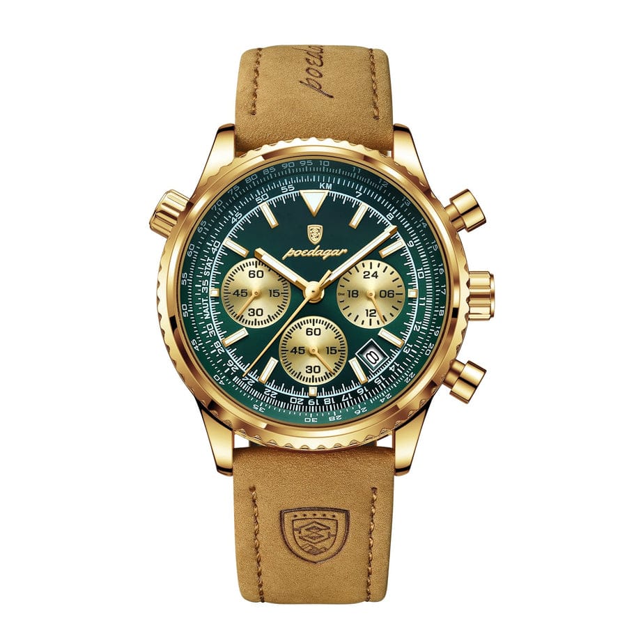 POEDAGAR 9601 Luxury Men’s Quartz Chronograph Watch
